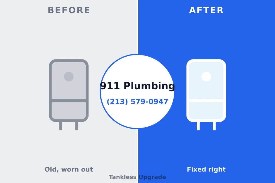 Before and after: plumbing company Western Lake, TX